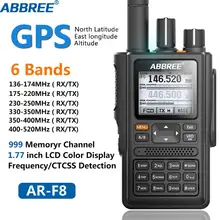 ABBREE AR-F8 gps Высокая мощность рация все полосы(136-520 МГц) Частота/CTCSS обнаружения 1,77 lcd 999CH 10 км большой диапазон