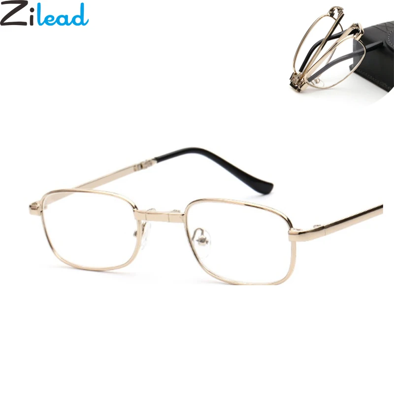 Zilead складные очки для чтения из металлического стекла оптические очки для дальнозоркости для мужчин и женщин