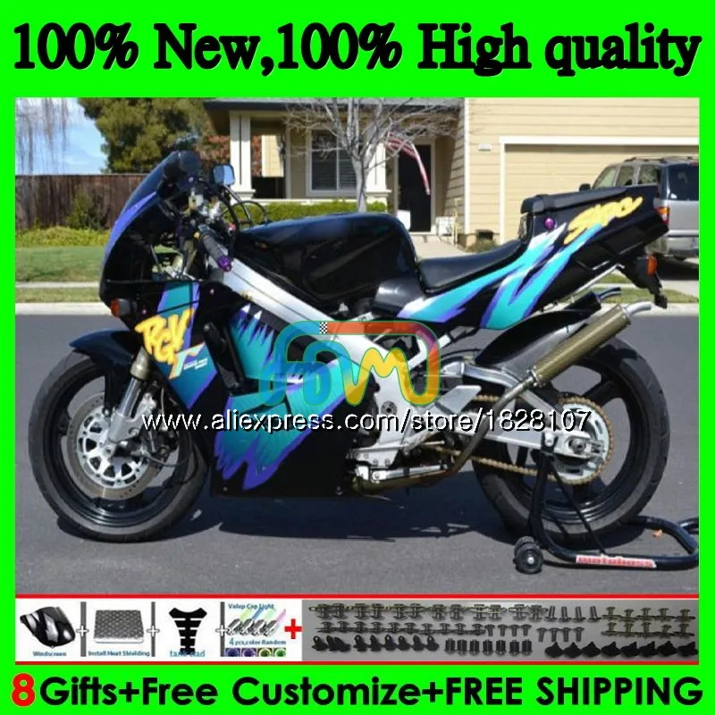 Корпус для SUZUKI RGV250 SAPC VJ22 цвет синий, черный; большие размеры 92 93 94 95 96 66BS. 90 RGV-250 VJ21 всю 22 RGV 250 1992 1993 1994 1995 1996 обтекатель - Цвет: No. 1