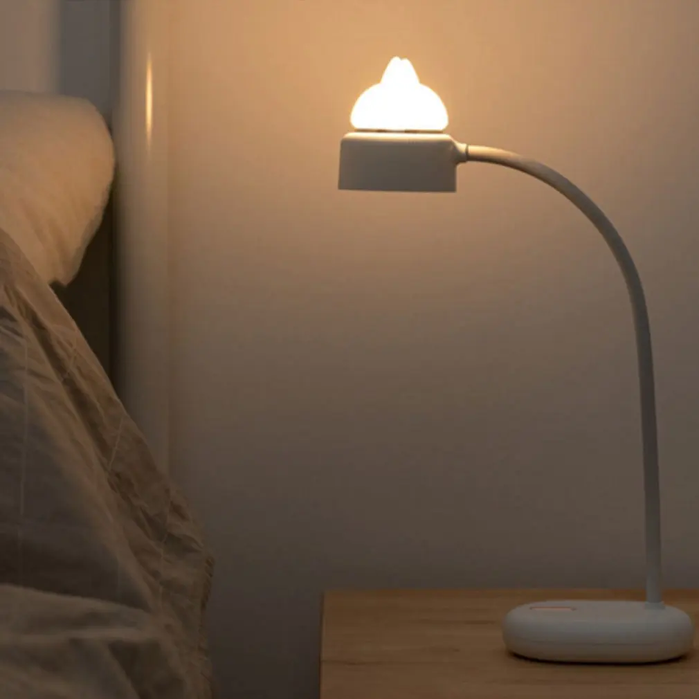 Creative Silicone Cat Table Lamp Warm Light Eye Protection Led Night Light Usb Desktop Book Light Portablediscount