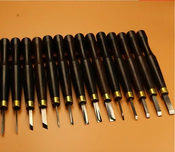 Cheap 14pcs/set Handmade Wood Carving Knife Making Bricks
