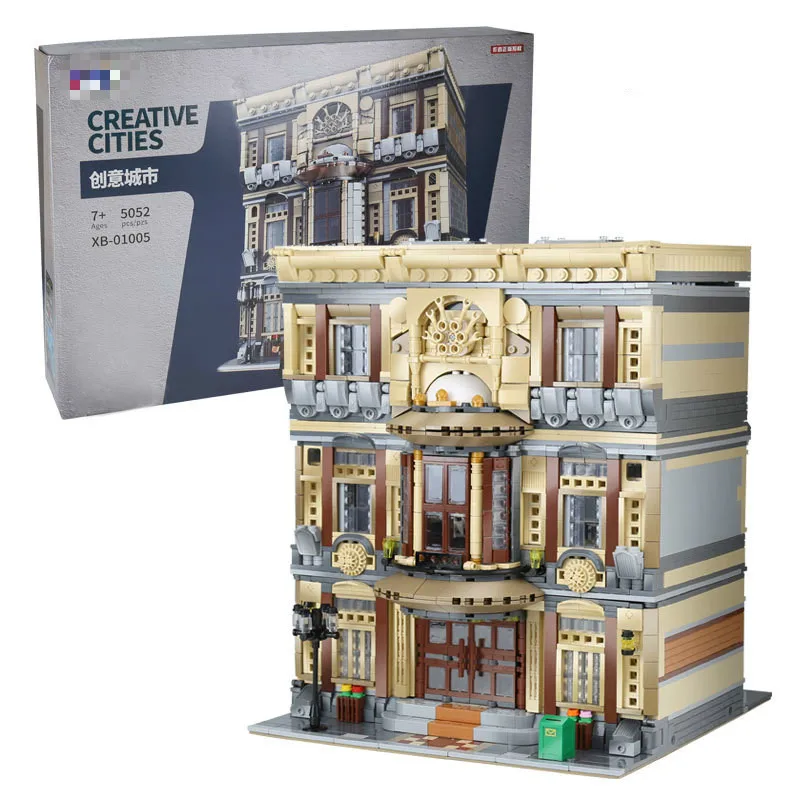 

XB01005 5052Pcs Creative MOC City Street View The Maritime Museum Set Building Blocks Bricks Toys Christmas Gift For Children