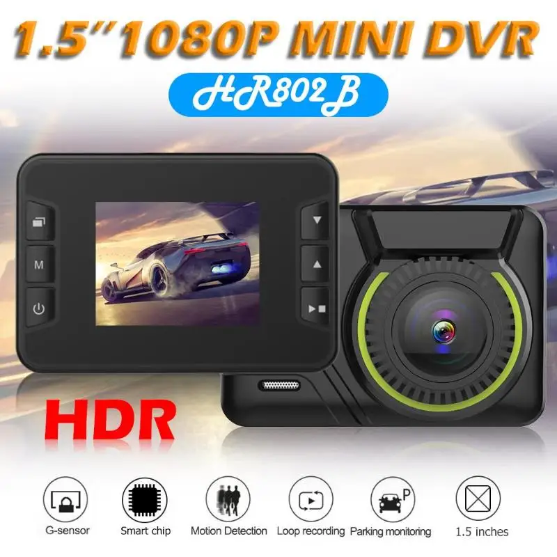 HR802B 1,5 дюймов Wi-Fi видеорегистратор FHD 1080p NTK96658 AR0237 сенсор мини Автомобильная камера видео и время функция водяного маркировки