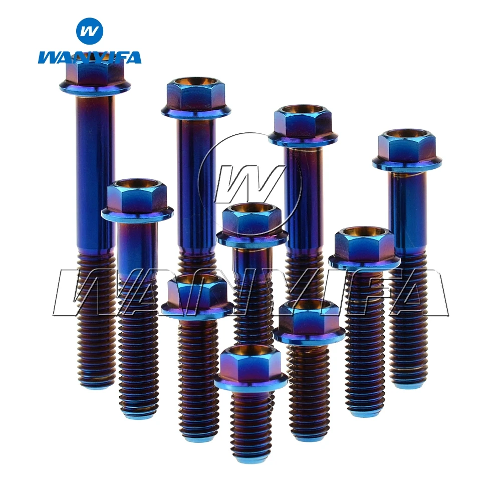 Титановые болты Wanyifa M8x 15 20 25 30 35 40 45 50 55 60 65 мм фланцевый болт с шестигранной
