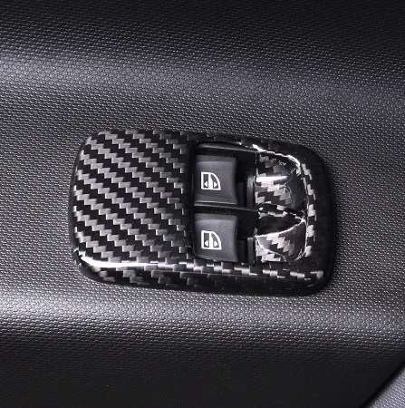 Для новых smart 453 fortwo forfour модификация из настоящего углеродного волокна аксессуары для автомобиля Регулировка окна декоративная рамка для кнопки