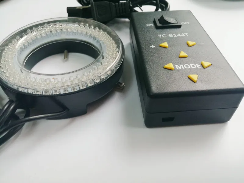 144 LED 4 구역 스테레오 현미경 링 라이트, 48mm 어댑터 포함