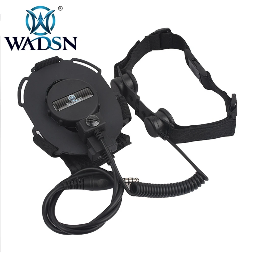 WADSN Softair wBowman III тактическая гарнитура с горлом микрофоном EVO III двойная боковая гарнитура детективные высокоцветные наушники Z070 наушники