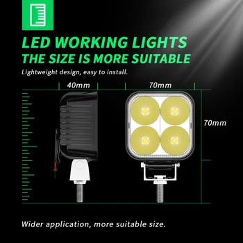 

12W LED Work Light 3 Modes Strobe Led Bar Car Truck Boat Offroad Driving