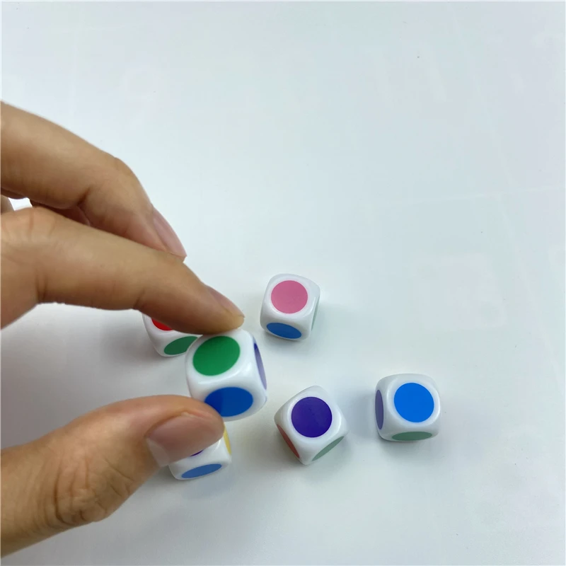 

10Pcs/Lot Acrylic Kids Board Game Six Sided white Color Family Party Funny Table Dices Games Educational Toys High Quality