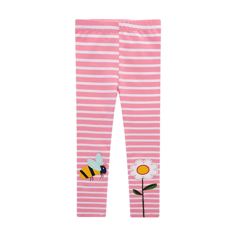 Jumping Meter облегающие брюки для девочек на осень и весну, леггинсы для маленьких девочек, штаны, новинка года, брюки для девочек, штаны, одежда для малыша - Цвет: T1205 flowers