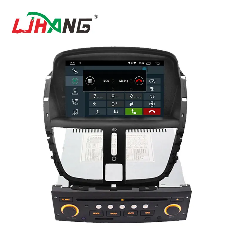 Top LJHANG 1 Din Car DVD Player Android 9.0 For Peugeot 207 2008-2014 GPS Navigation auto stereo headunit radio multimedia RDS Audio 3