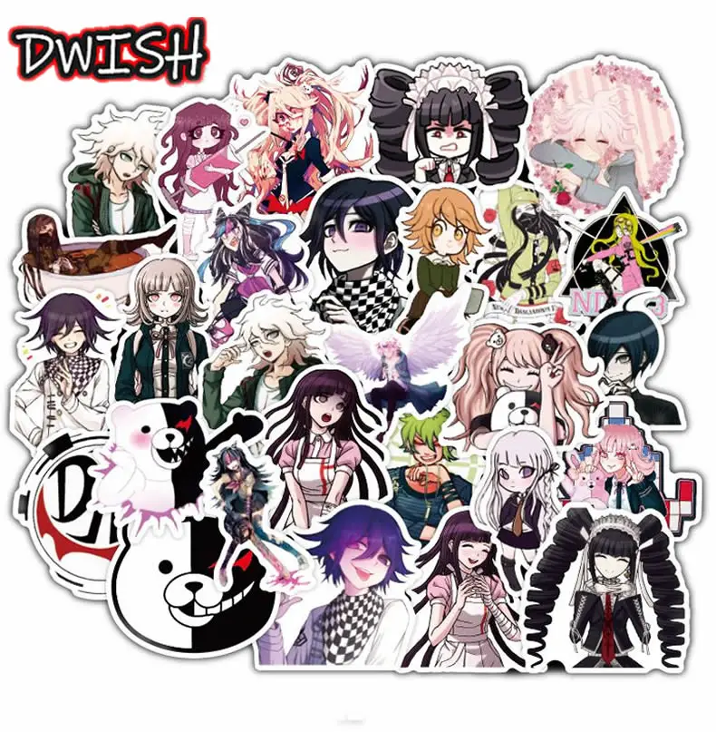 10/30/50 шт./упак. смешивание Danganronpa наклейки из игры СКЕЙТБОРД гитара велосипед