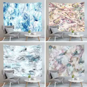 

Dropshipping Marble Quicksand Tapestry Wall Hanging Polyester Home Decor Blanket Fabric Bedroom 150x200CM With Customize