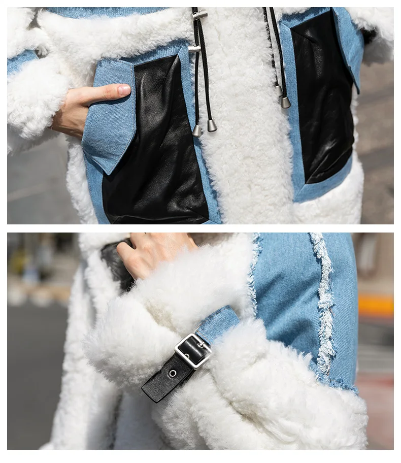 Природный натуральный мех пальто Женская шерстяная куртка из натуральной кожи зимнее пальто женская одежда корейские длинные теплые двухсторонние меховые пиджаки