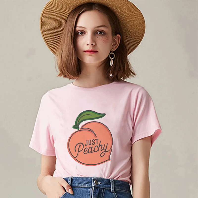 2686-Pink Новая каваи розовая блузка женская летняя повседневная одежда tumblr Мода shein Топы Мультфильм Персиковый Сок Japanse эстетическое Harajuku vadim - Цвет: 2686-Pink