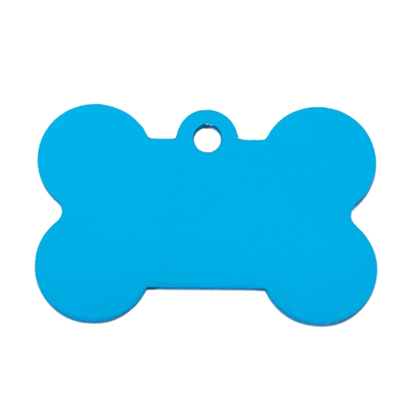 38MM Personalized Customised Pet Puppy Dog Cat Animal Name ID Tags for CollarColor:Light Blue