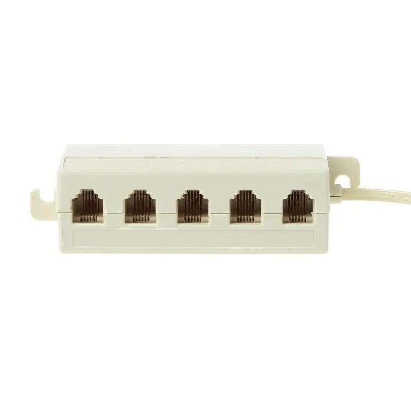 Efficient RJ11 5-Way Telephone Line Splitter Plug Adapter - 6P4C Modular Jack Description Image.This Product Can Be Found With The Tag Names Computer Cables Connecting, Computer Peripherals, Outlet telephone phone modular, PC Hardware Cables Adapters