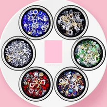 Стразы MORDDA, 1 коробка, украшение для ногтей из кристаллов, блестящие аксессуары для ногтей, красочные 3D смешанные Алмазные блестки, инструменты для маникюра своими руками