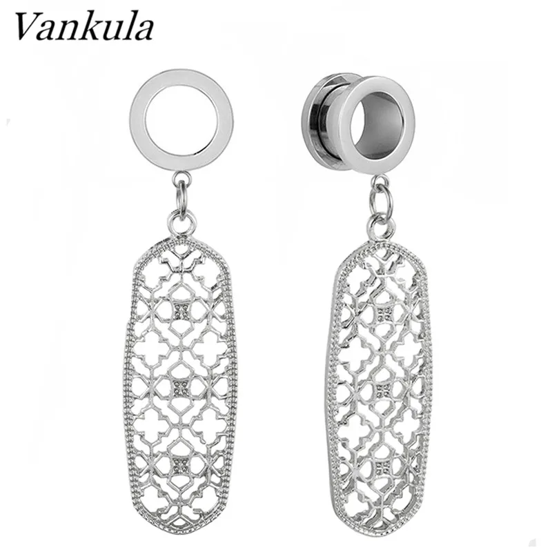 Vankula, 12 шт.,, Ушная пробка, тоннель, калибр, нержавеющая сталь, золото, черное, серебро, ушной эспандер, пирсинг, ювелирные изделия для женщин, мужчин