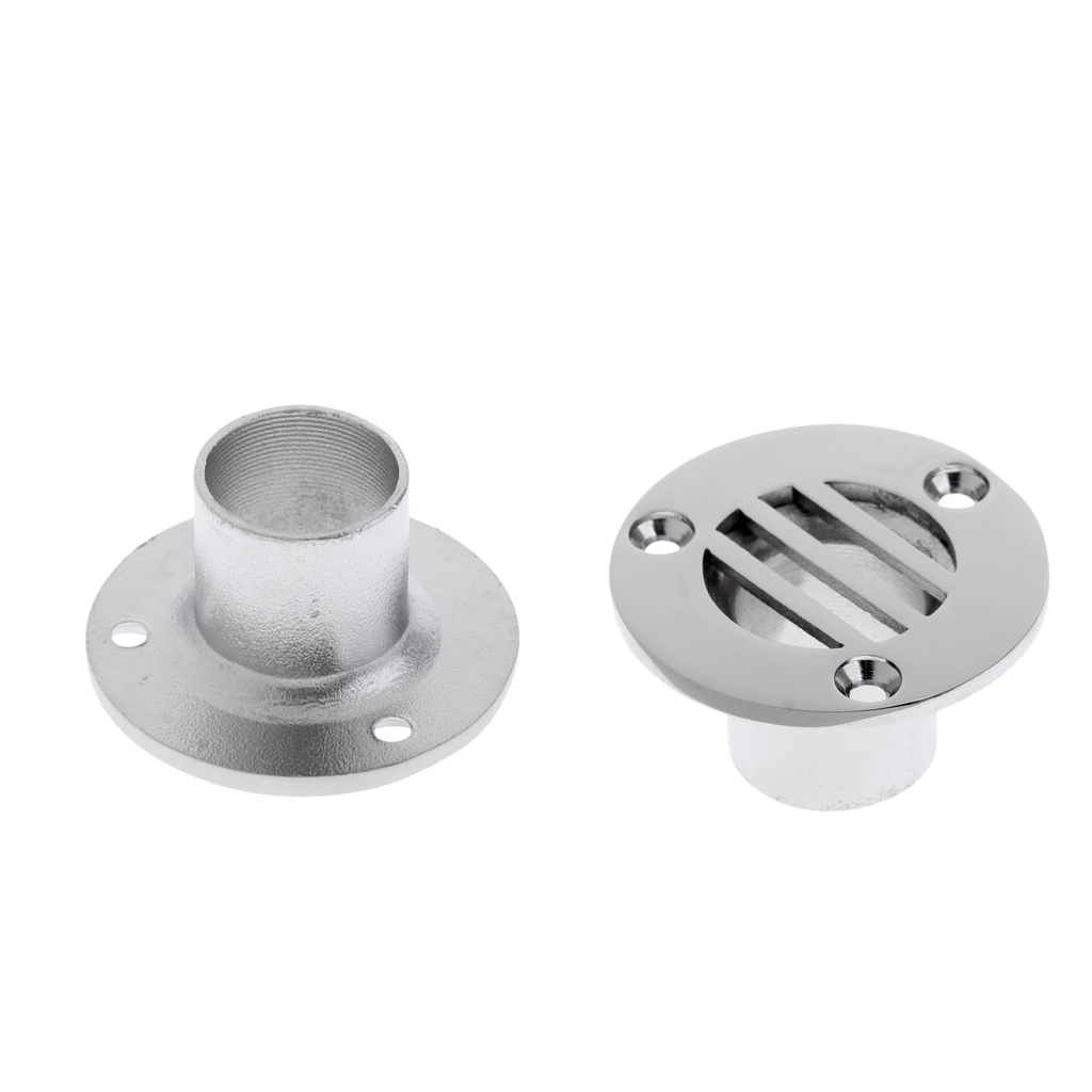 2 x лодка яхта палуба слив Scupper 1,77x1 дюймов полированный морской класса 316 нержавеющая сталь