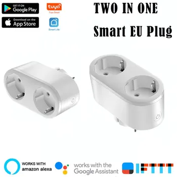 

Smart Plug Dual Wifi Plugs 2 In 1 Extenders Socket Works With Alexa Google Home Smart Life App No Hub Required Schedules Tuya