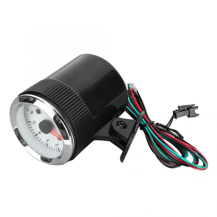 Пластик DC12V NPT 1/8 дюймов Универсальный Белый Черный гальванический круг Тахометр манометр Arrilvals