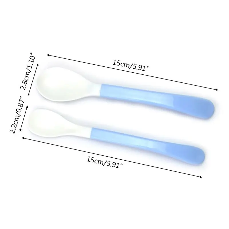 Ложки для детей ясельного возраста, легкая ручка, ложка для кормления, легкая чистка, безопасная посуда для младенцев, C63C
