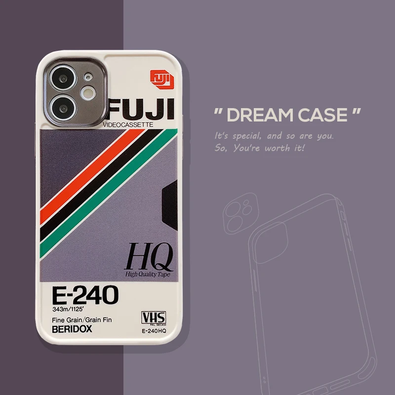 Retro streak Kodak fashion label phone Case for iPhone 8 7 Plus 12 11