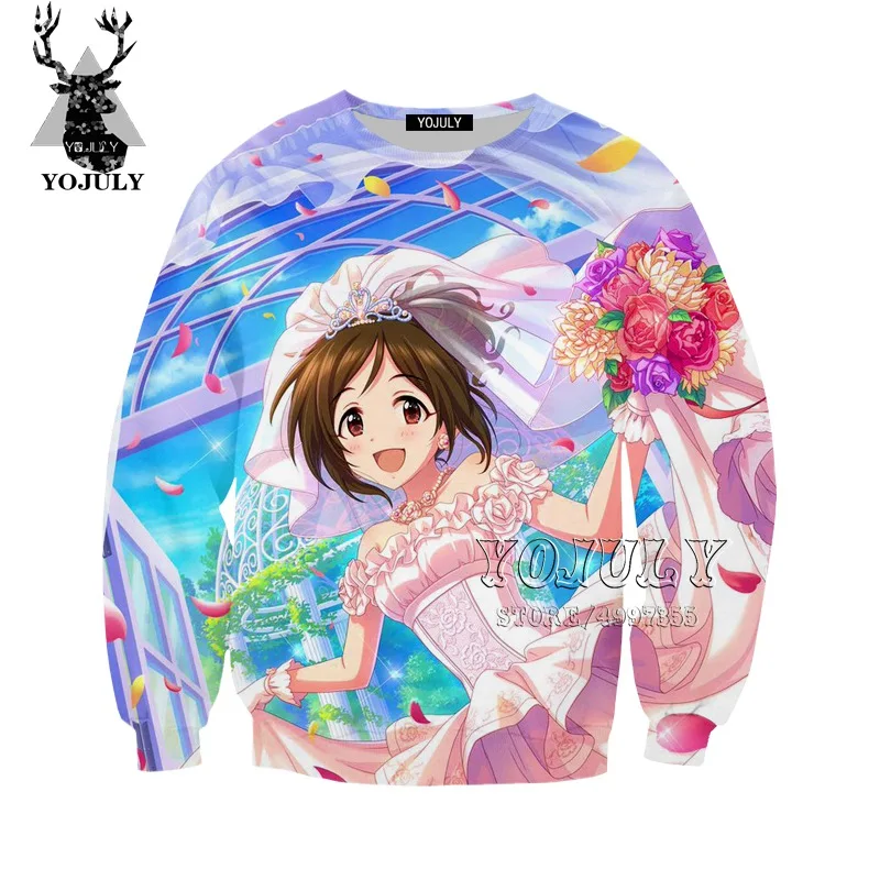 6 YOJULY Idol Master/Детская толстовка Золушки для девочек с объемным рисунком; модная детская одежда для мальчиков и девочек-подростков; топы с длинными рукавами; SW111 - Цвет: 6