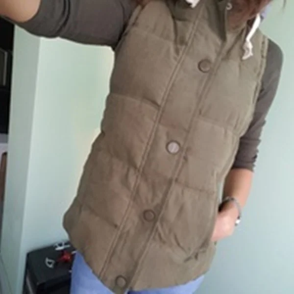 Vogue New Brand Spring Autumn Women Vest Jacket Warm Cotton Hooded Vest Winter Plus Size Waistcoat Female Sleeveless Jacket Coat