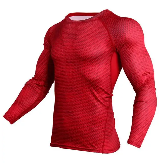 New Mens Running Sport Compression t shirts Pants Suits Jogging Tracksuit Male Gym Fitness MMA Sportswear Set Tee shirt Leggings - Цвет: C3