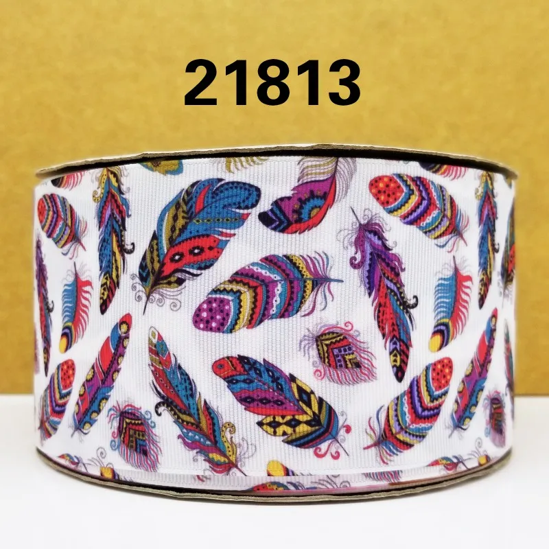 50 ярдов мультфильм напечатанный grosgrain ленты 24440 - Цвет: 21813