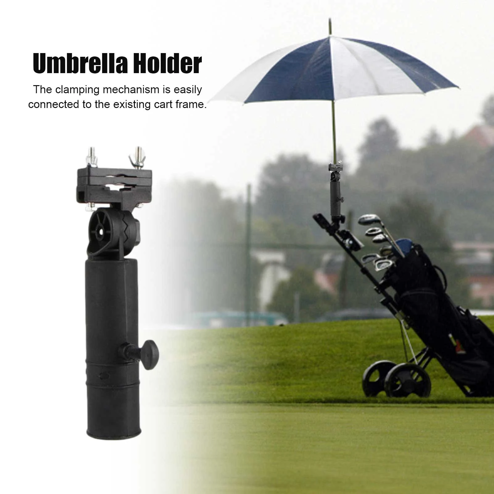 Golf Umbrella Stand Golf Cart Umbrella Holder Adjustable Golf Trolley