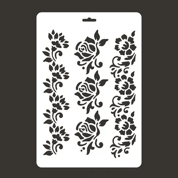 

Rose Flower Rulers Stencils For Walls Painting Scrapbooking Cute Gift Stamp Photo DIY Album Decor Embossing Paper Cards Craft