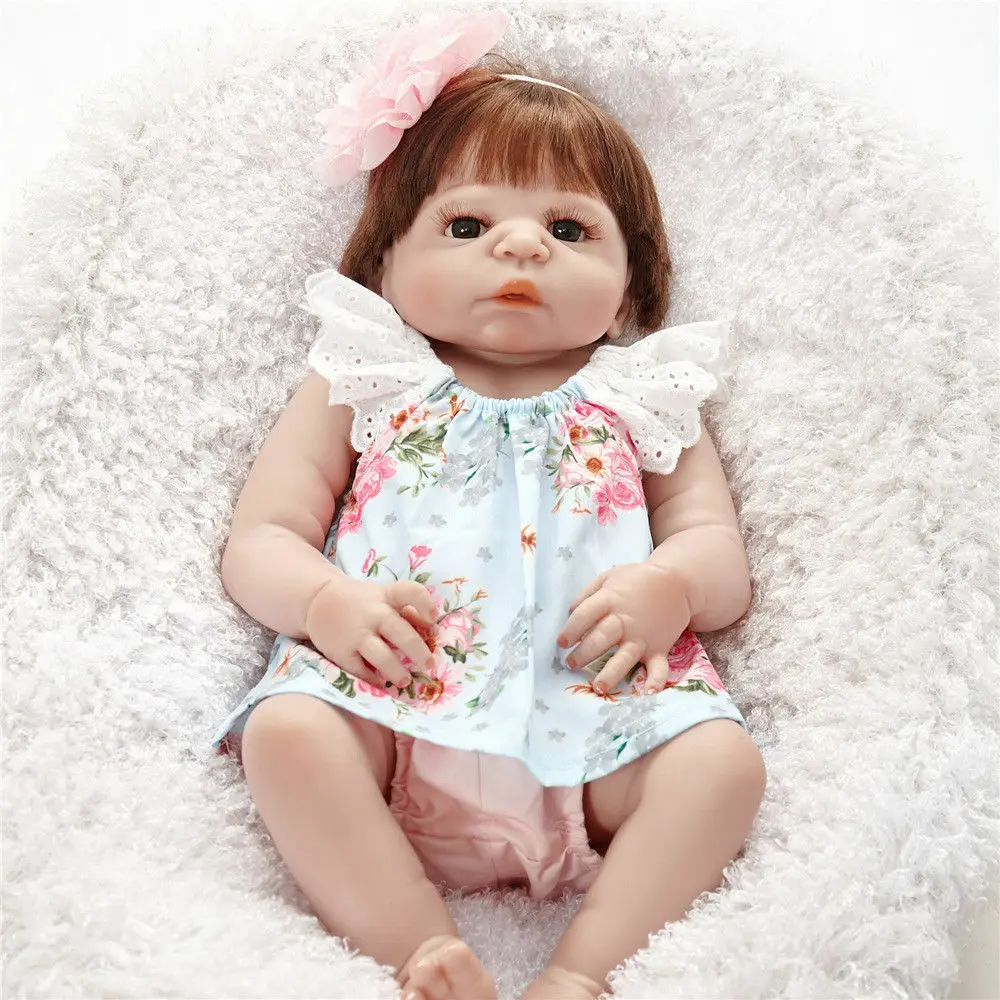 Xmas 23'' Full Body Vinyl Nursery Reborn Baby Dolls Girl Bebe Lifelike Gift Girl Toys for Kids Toddler Boy Toys Baby Doll Toy