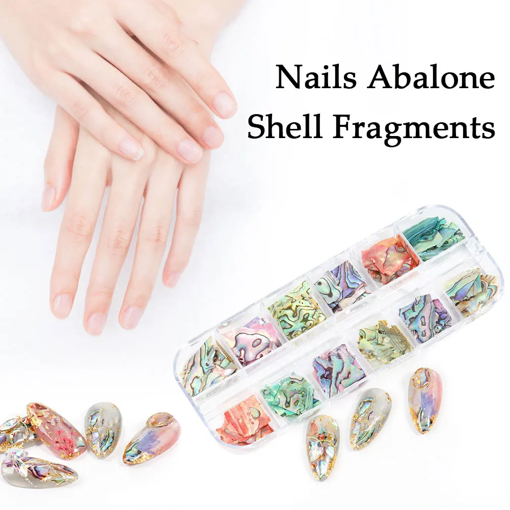 1 коробка текстуры ногтей натуральная Морская ракушка натуральный морской