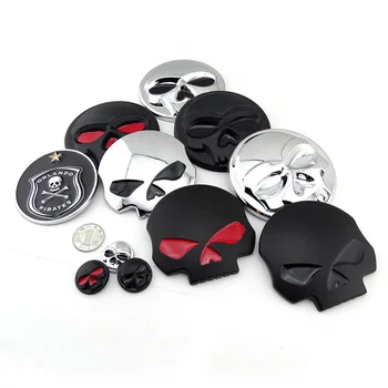 

3D chrome Motorcycle Car Sticker animal pet punisher skull Emblem logo Truck Engine Sticker Badge Universal Car Styling Accessor