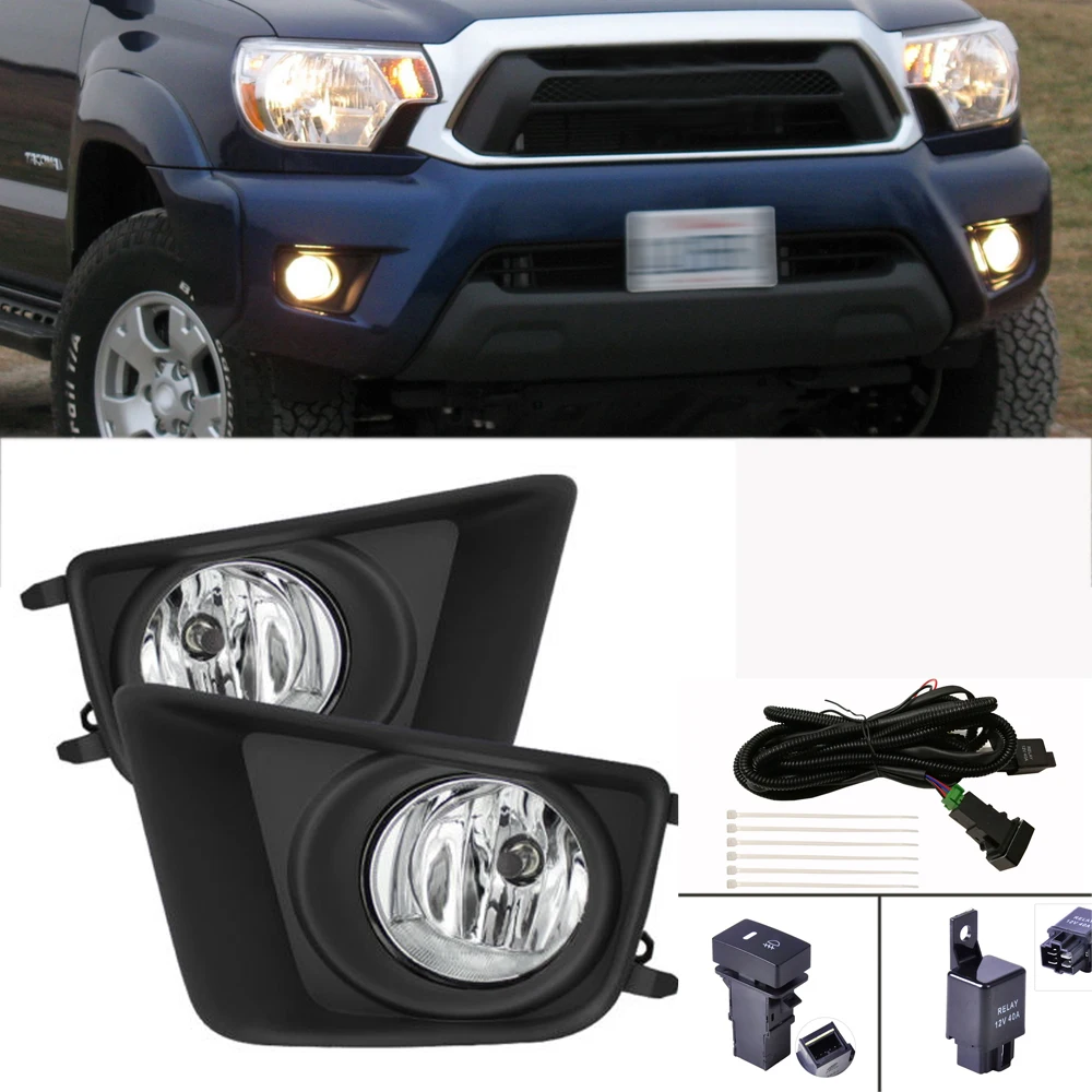 Передний бампер для Toyota Tacoma 2012 2015 противотумансветильник черная крышка решетка с