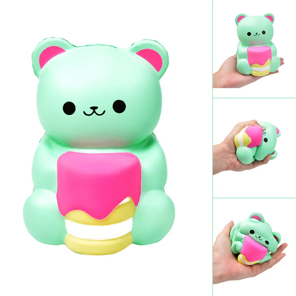 cute Bear Shape Decompression Venting Toys Slow Rebound cartoon Animal Toy Kids adult toys relieve stress #B