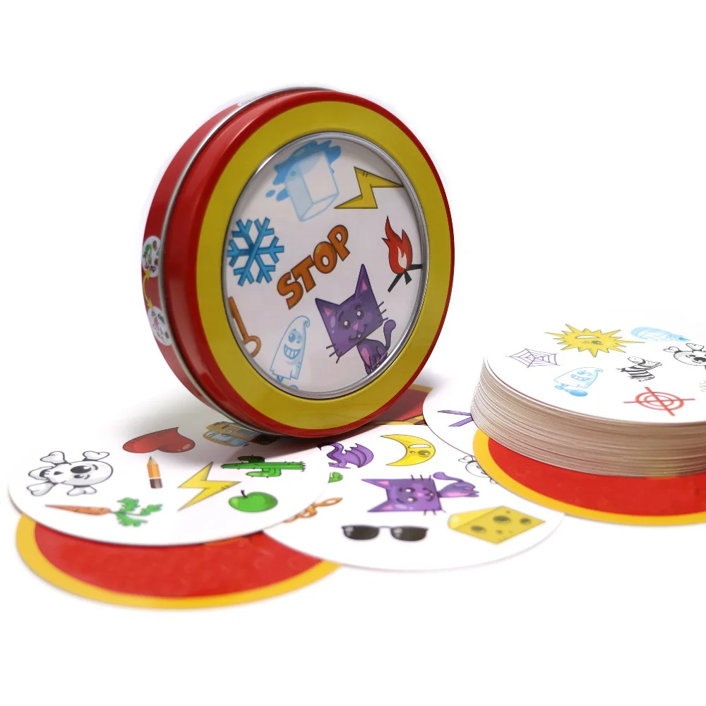 

Spot Board Games Mini Style for Kids Classic Education Card Game English Version Home Party Fun Find Match Cards Spot Board Game