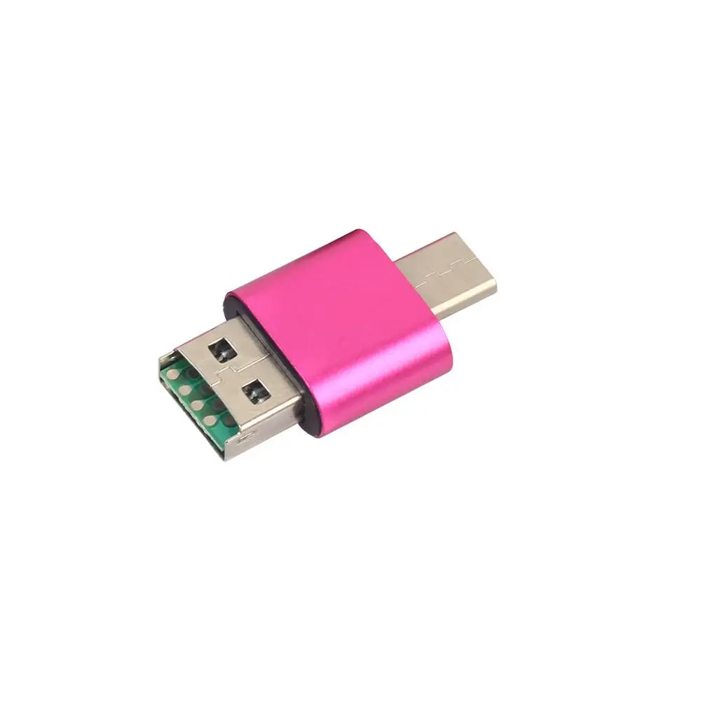 Тип C к USB OTG 2,0 Micro адаптер SD кард-ридер TF для телефонов Android Аксессуары для мобильных телефонов Прямая - Цвет: Rose red