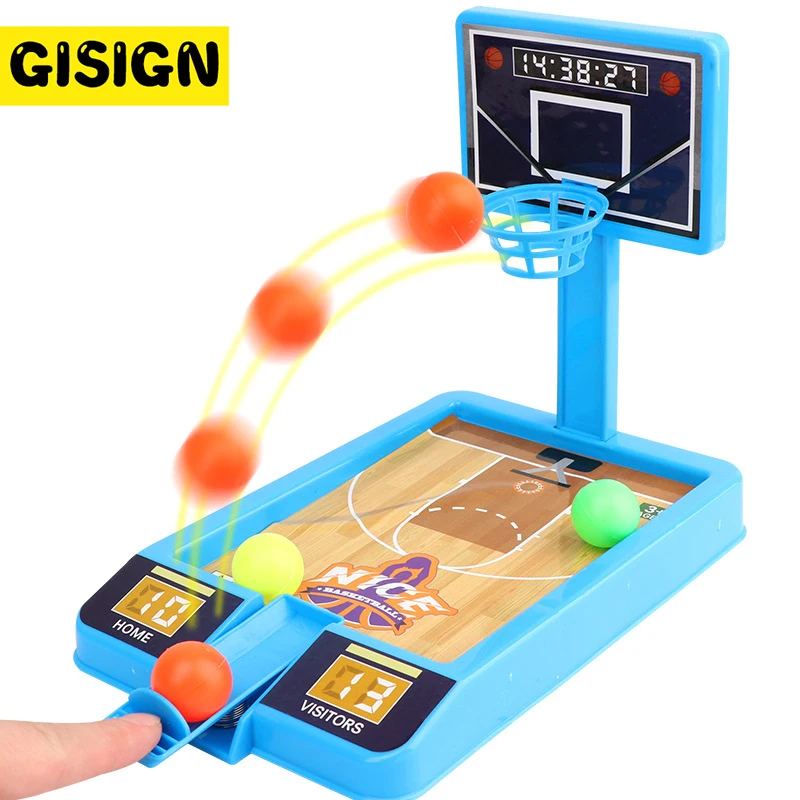 Indoor Basketball Shooting Sports Games Children Play Sets Hoop 3-Ball Interactive Kids Board Game Desktop Ball Toy For Children