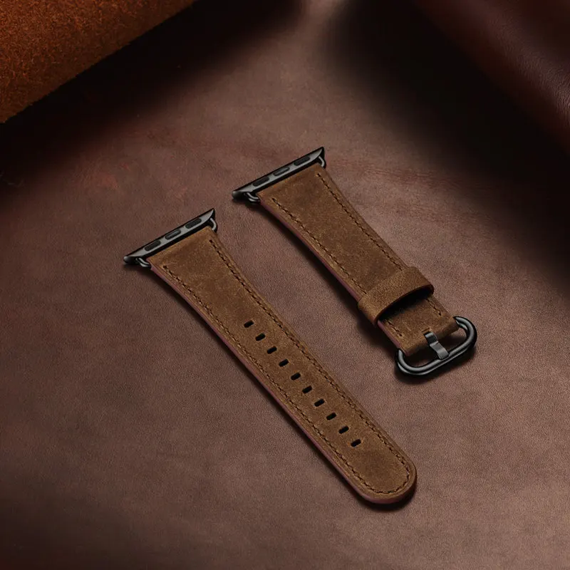 D Ремешки для наручных часов из натуральной кожи для Apple Watch 44 мм 40 мм 42 мм 38 мм сменный ремешок для iWarch Apple Watch Series 5/4/3/2/1 - Цвет ремешка: D