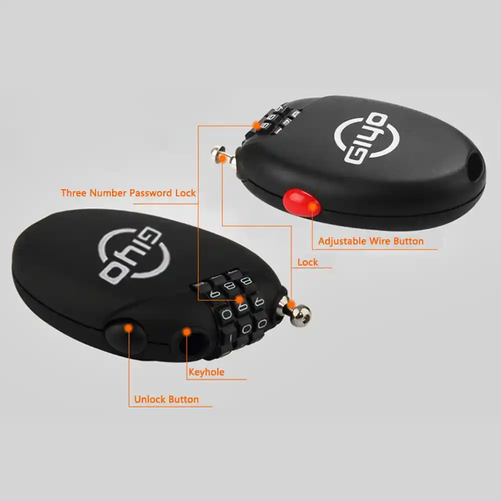 retractable cable bike lock