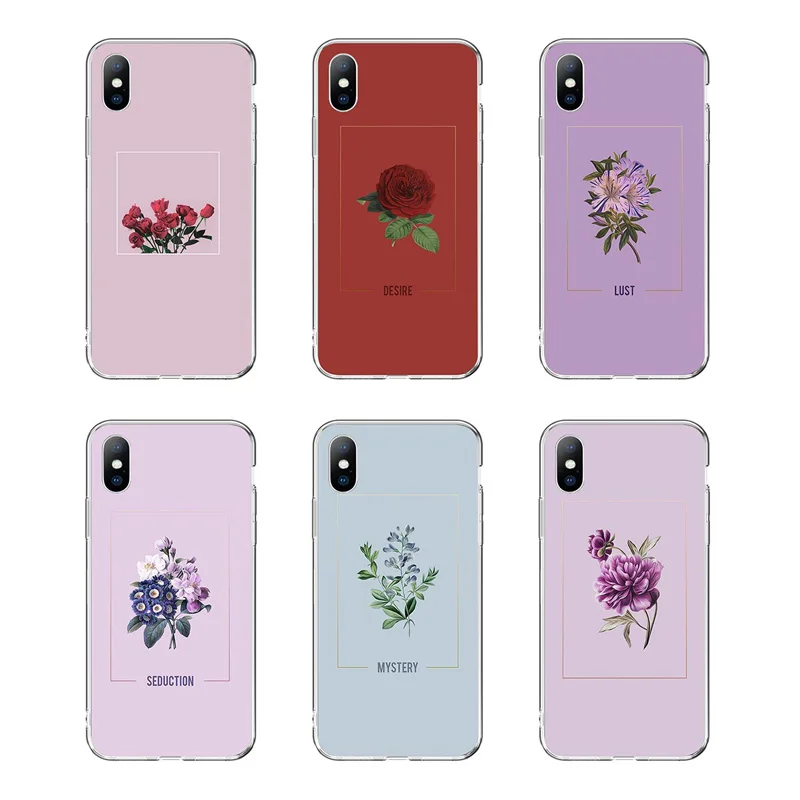 Чехол для телефона Ottwn Flowers для iPhone 11 7 8 6 6s Plus, мягкий чехол с цветными листьями розы для iPhone XS 11 Pro Max XR X 5 5S