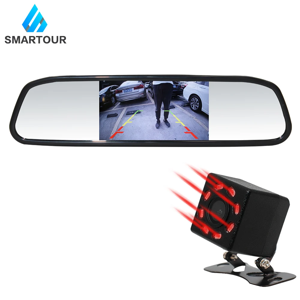 Автомобильное зеркало заднего вида Smartour 4 3 дюйма система автопарковки +