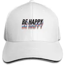 Классическая Бейсболка унисекс с регулируемым слоганом be Happy Phrase с графическим принтом, модная надпись каллиграфия
