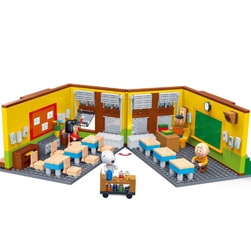 BanBao Snoopy Peanuts, 595 шт, классные пластиковые строительные блоки, креативные кирпичи, игрушки для детей, подарок для мальчиков и девочек