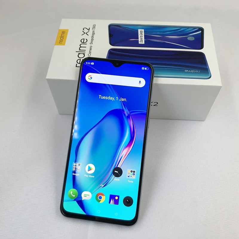 Realme X2 глобальная Версия Мобильный телефон 6,4 ''полноэкранный Snapdragon 730G 64MP камера NFC 30W быстрое зарядное устройство OPPO сотовый телефон VOOC