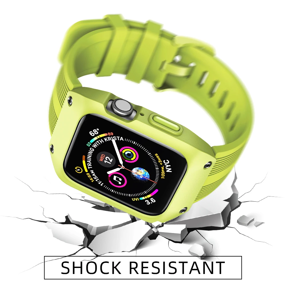 Чехлы для часов для наручных часов iWatch Apple watch серии 1/2/3/4/5 Силиконовые петли 44 мм 40 мм, 42 мм, 38 мм, Ремешок Браслет сменный Напульсники